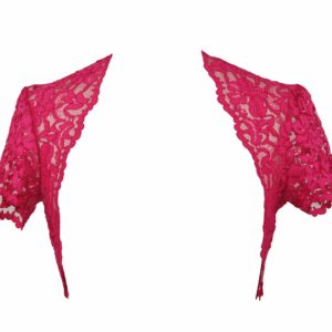 Guipure Lace Shrug - Ruby