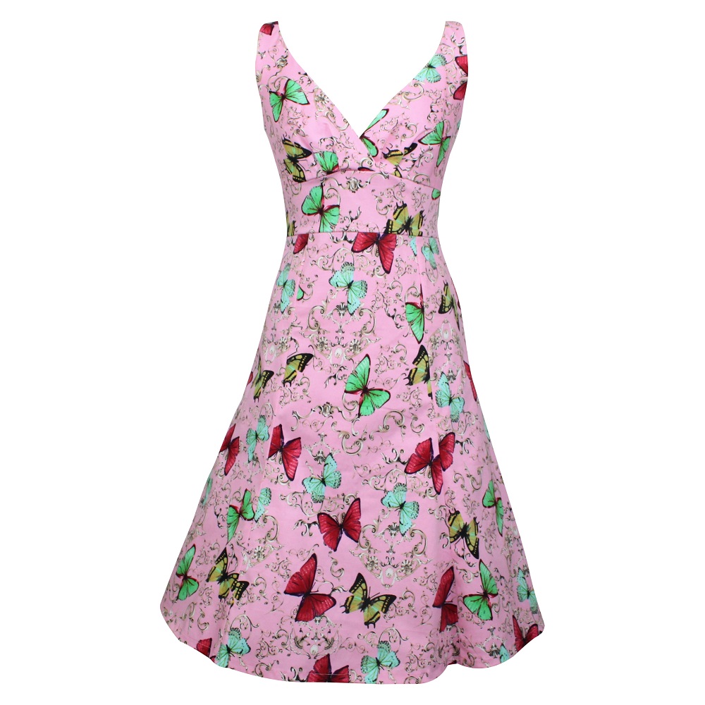 Kerryn Dress - Pink Butterflies