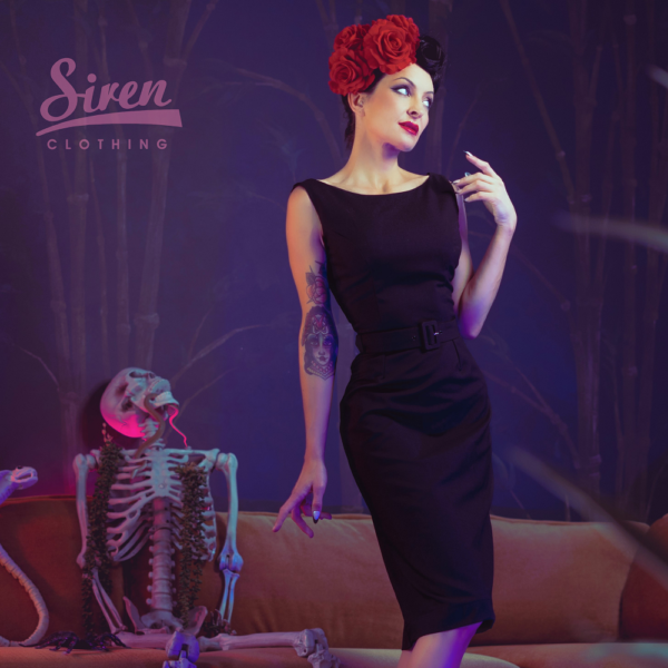 Margot Wiggle Dress - Midnight Black - Image 2