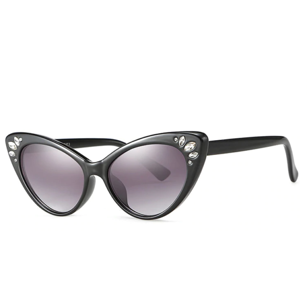 Catseye Sunglasses with diamanté accents in black frames