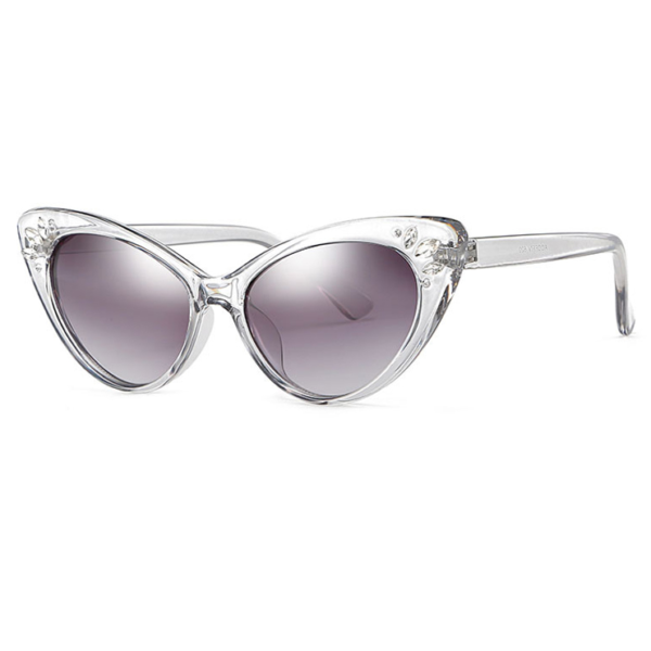 Catseye Sunglasses with diamanté accents in clear frames