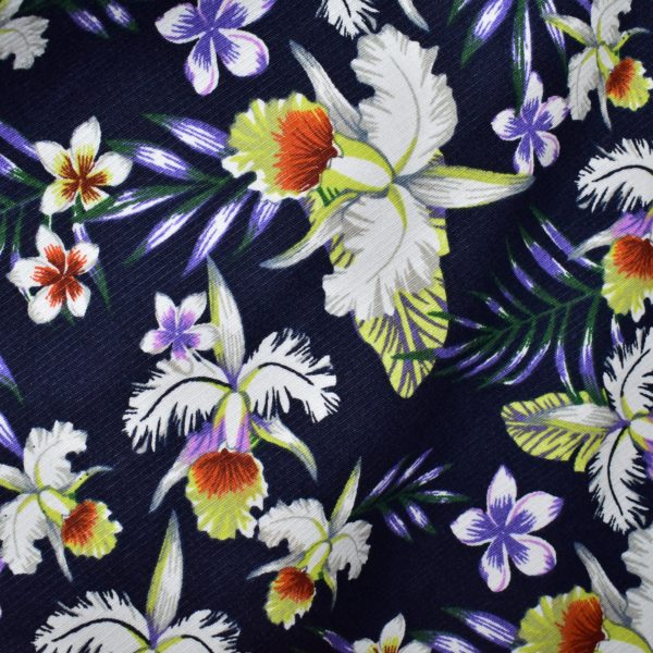 Carmen Top - Orchids on Navy - Image 4