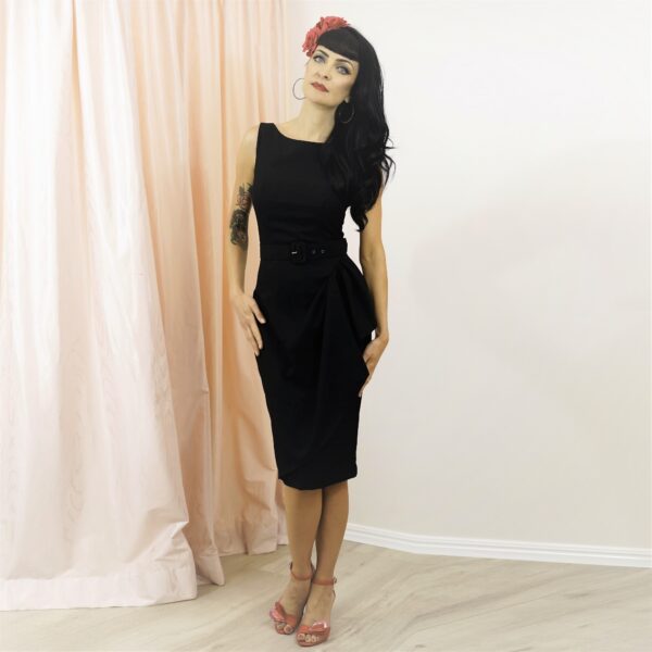 Grace Sarong Dress - Midnight Black - Image 5
