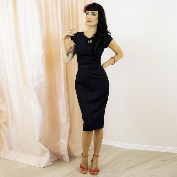 Lola Wiggle Dress - French Navy - Image 4