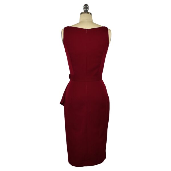 Grace Sarong Dress - Dark Red - Image 3
