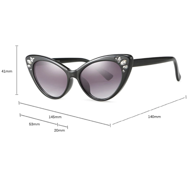 Diamanté Cats Eye Sunglasses - Image 6