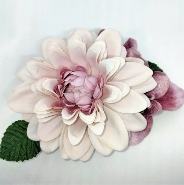 Dahlia & Velvet Flowers Hair-clip Brooch - Image 7