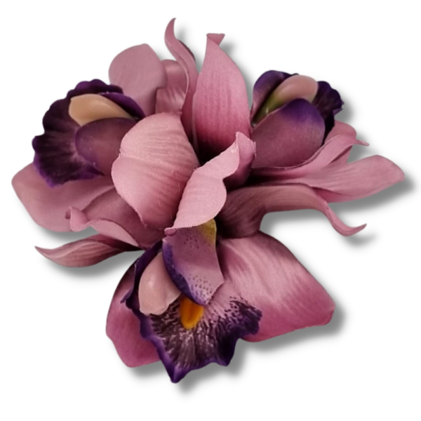 Medium Cymbidium Orchid Hair-clip Brooch - Image 8