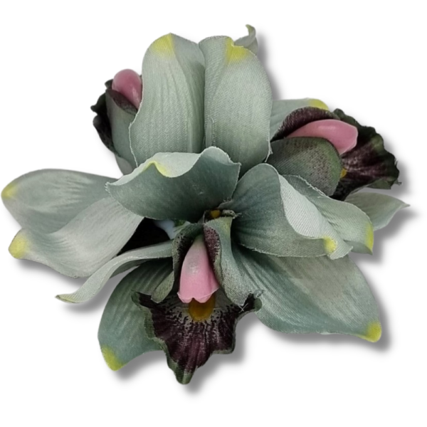Medium Cymbidium Orchid Hair-clip Brooch - Image 4