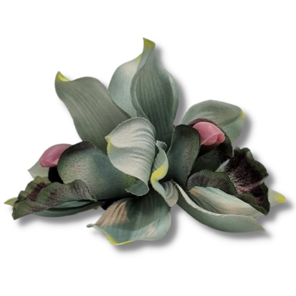 Medium Cymbidium Orchid Hair-clip Brooch - Image 3