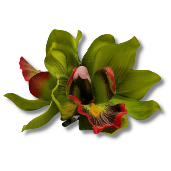 Medium Cymbidium Orchid Hair-clip Brooch - Image 11