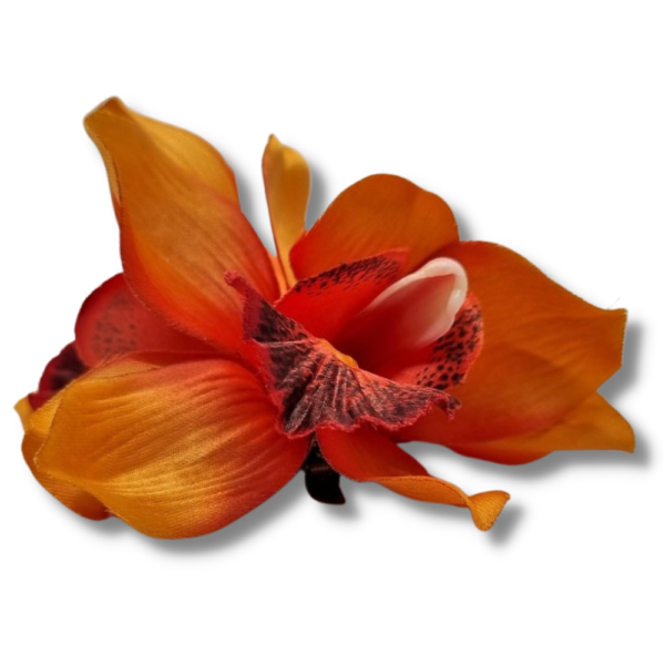 Medium Cymbidium Orchid Hair-clip Brooch - Image 5