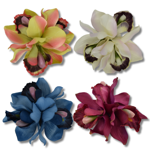 Medium Cymbidium Orchid Hair-clip Brooch - Image 2
