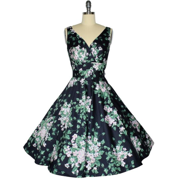 Birdie Swing Dress - Pink Ivy on Navy