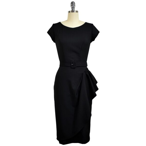 Amelia Sarong Dress - Midnight Black