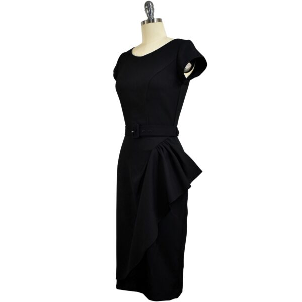 Amelia Sarong Dress - Midnight Black - Image 3