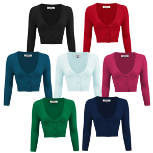 MAK Cropped Cardigan - Navy - Image 3