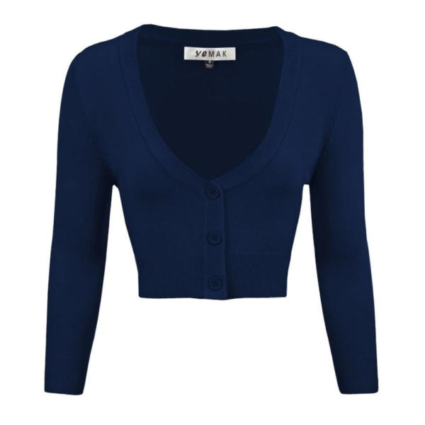 MAK Cropped Cardigan - Navy
