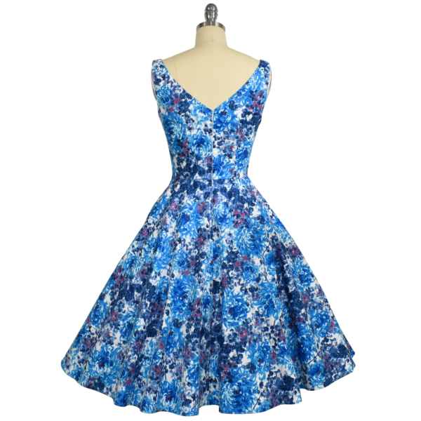 Paris Swing Dress - Blue Chrysanthemum - Image 4