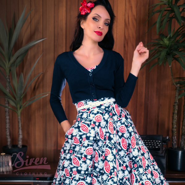 MAK Cropped Cardigan - Navy - Image 6