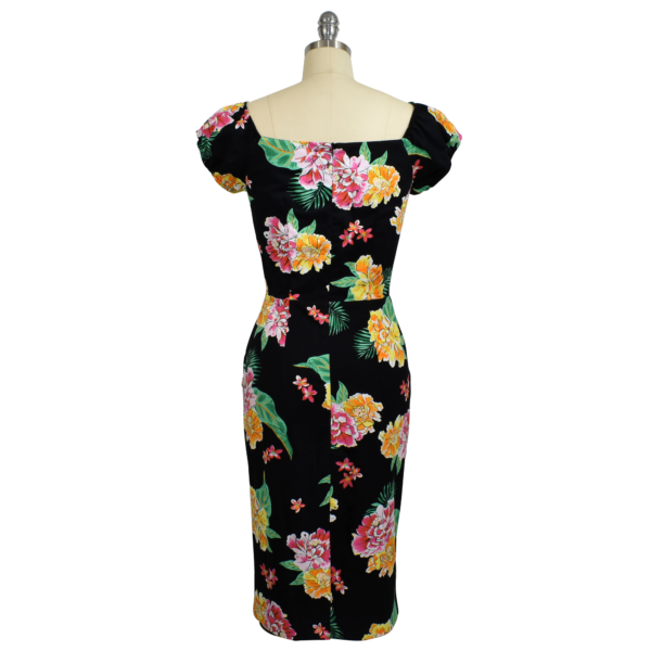 Vegas Pencil Dress - Midnight Blooms - Image 4