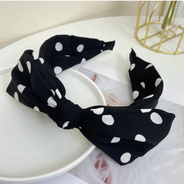 Polka Dot Bow Hairband - Image 4