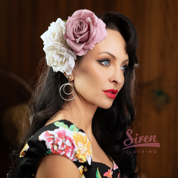Antique Rose Hair-clip Brooch - Image 2