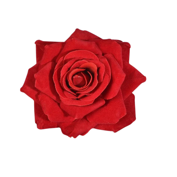 Red Rose Hair-clip Brooch - Medium - Image 4