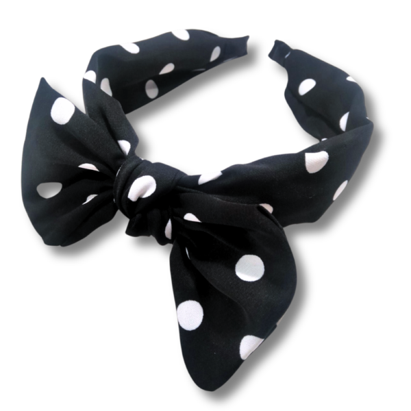 Polka Dot Bow Hairband - Image 2