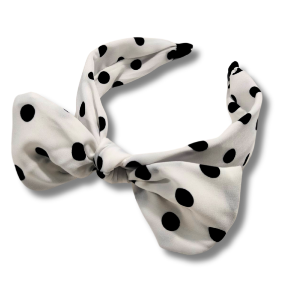 Polka Dot Bow Hairband - Image 3