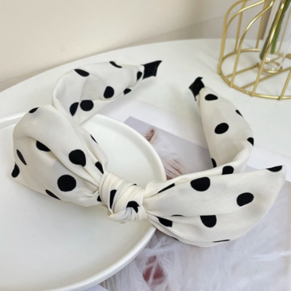Polka Dot Bow Hairband - Image 5
