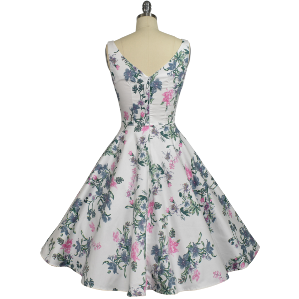Birdie Swing Dress - Soft Floral on White - Image 3