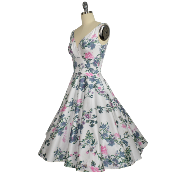 Birdie Swing Dress - Soft Floral on White - Image 2