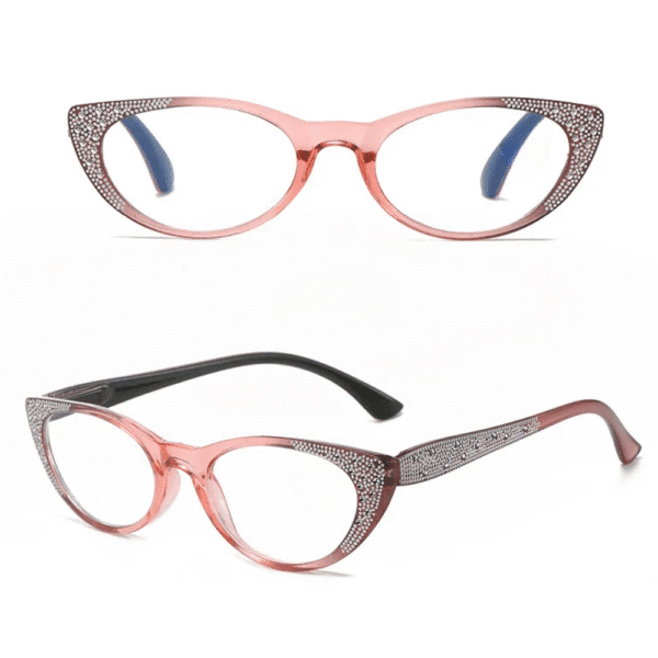 Diamanté Reading Glasses - Pink